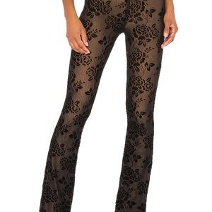 MAJORELLE Black Floral Lace Pants